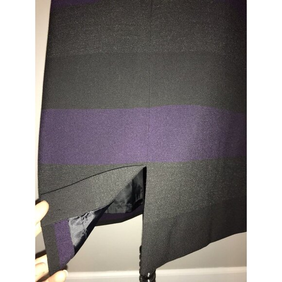 Tahari Arthur S. Levine Black, Dark Gray & Purple Color Block Skirt, Size 14 NWT - Picture 7 of 7
